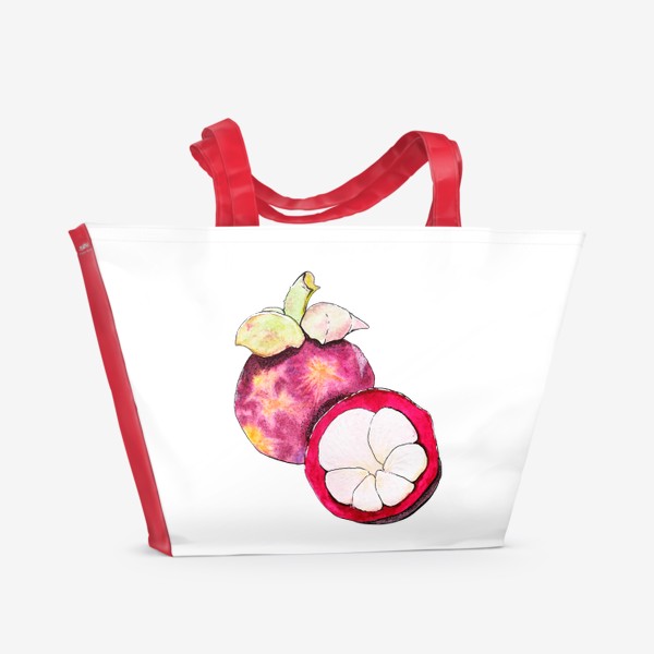 Пляжная сумка «Экзотические фрукты - Мангустин»