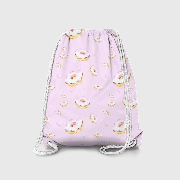 Рюкзак «Пончики на розовом (мелкий узор)»