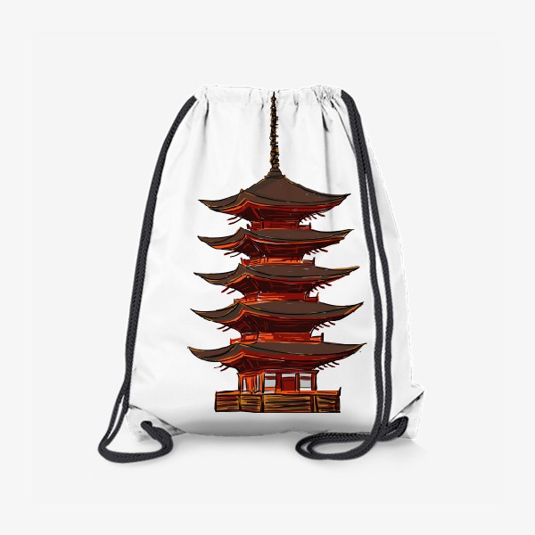Рюкзак «Высокая пагода. Восточное традиционное сооружение. Архитектура Китая, Японии, Камбоджи»
