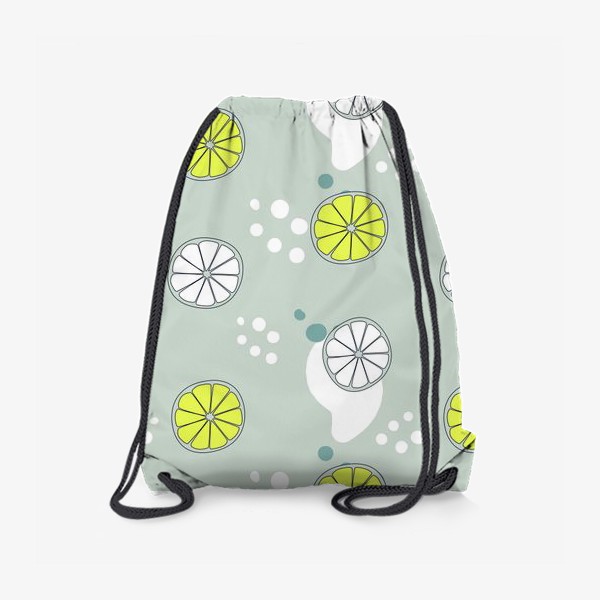Рюкзак «Лимонный узор на сером фоне»