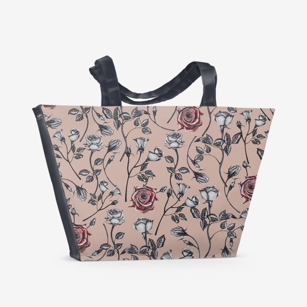Пляжная сумка «Винтажные розы»