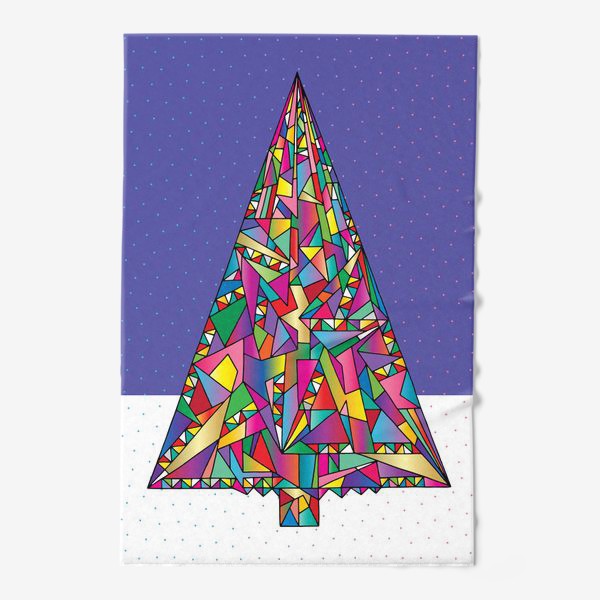 Полотенце &laquo;Новогодняя елка геометрия&raquo;