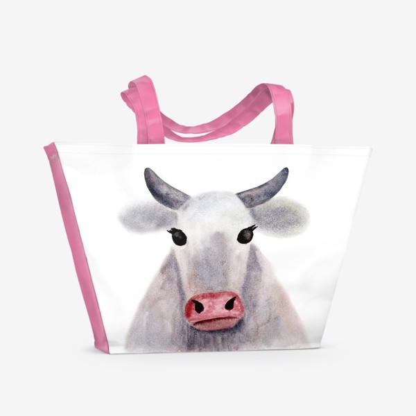 Пляжная сумка «Серая корова»