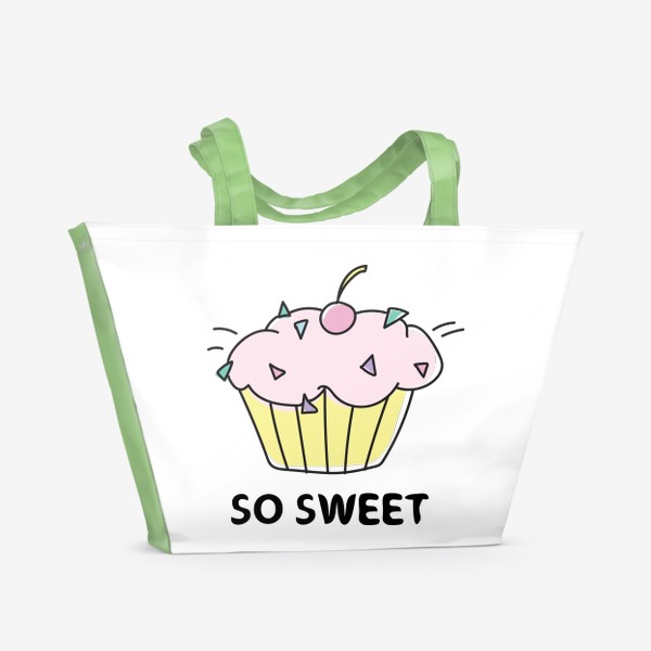 Пляжная сумка «So sweet - Розовый капкейк»