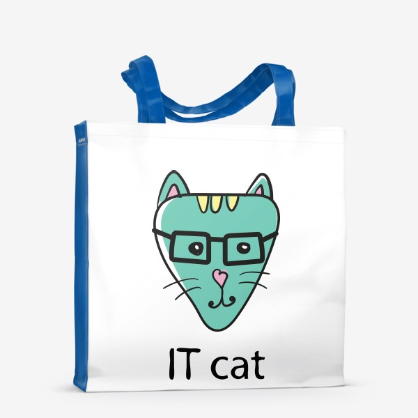 Сумка-шоппер «IT cat - АйТи кот в очках - Игра слов»