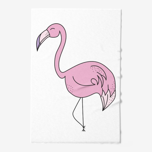 Полотенце «Розовый фламинго - милый принт»
