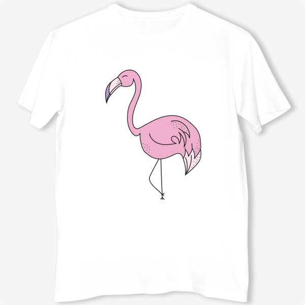 Футболка «Розовый фламинго - милый принт»