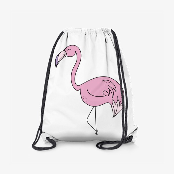 Рюкзак «Розовый фламинго - милый принт»
