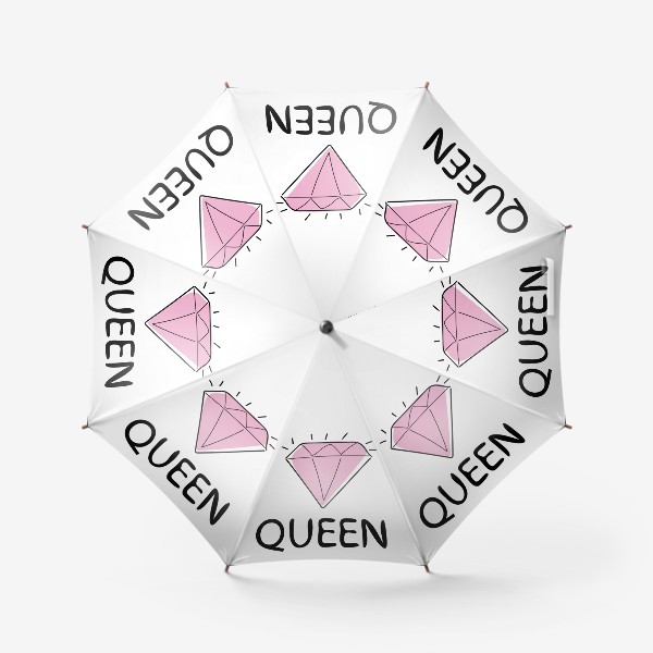 Зонт «Queen - Королева и розовый бриллиант »