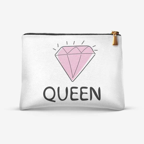 Косметичка «Queen - Королева и розовый бриллиант »