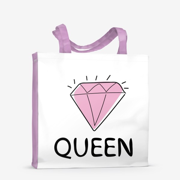 Сумка-шоппер «Queen - Королева и розовый бриллиант »