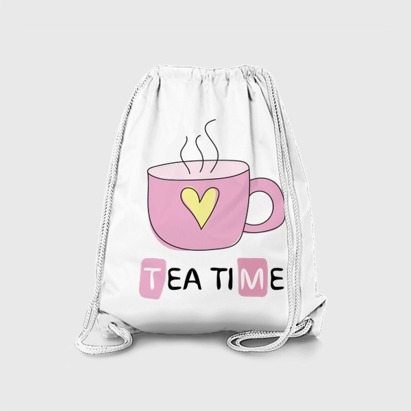 Рюкзак &laquo;Tea time - Время пить чай - Розовая чашка с сердечком&raquo;
