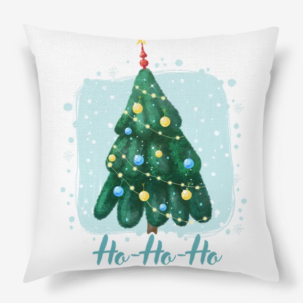 Подушка «Новогодняя зеленая елка »