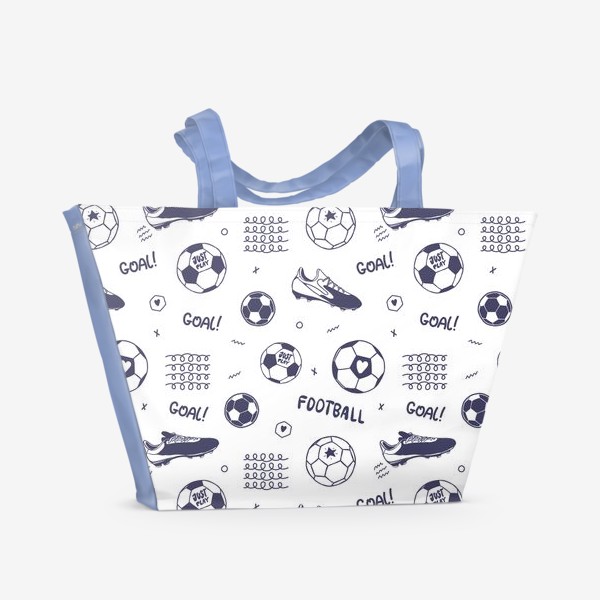 Пляжная сумка «Футбольный паттерн#1»