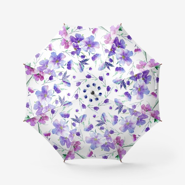 Зонт «Акварельные нежные цветы»