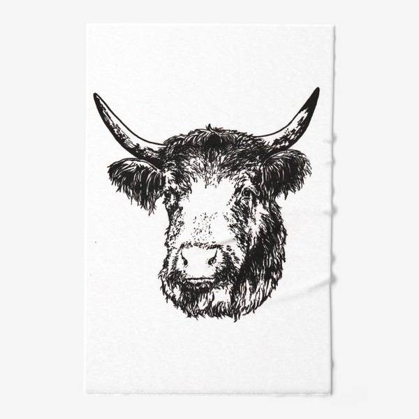 Полотенце «Черно-белый бык»
