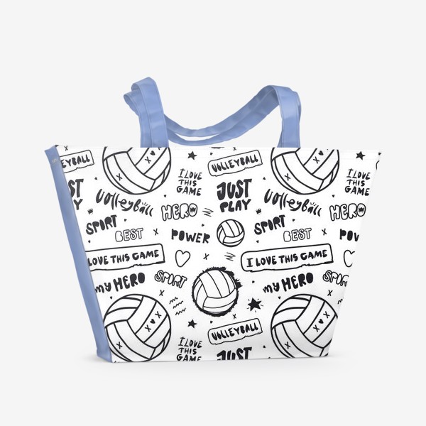 Пляжная сумка «Волейбольный мяч. Паттерн.»