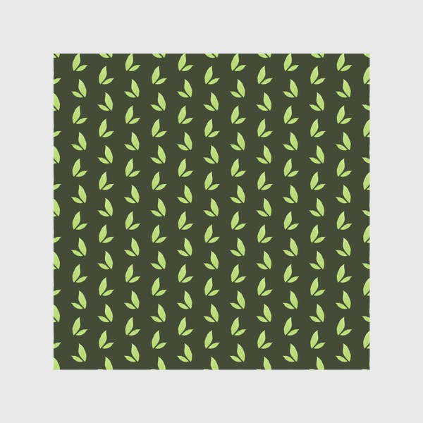 Скатерть «Узор "Листья" на зеленом фоне»