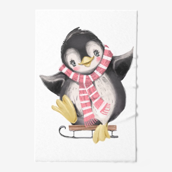 Полотенце &laquo;Новый год и Рождество, Пингвин&raquo;
