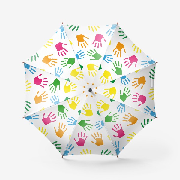 Зонт «Цветные ладони - Детский узор»