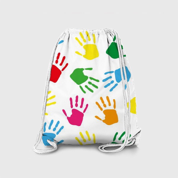 Рюкзак «Цветные ладони - Детский узор»