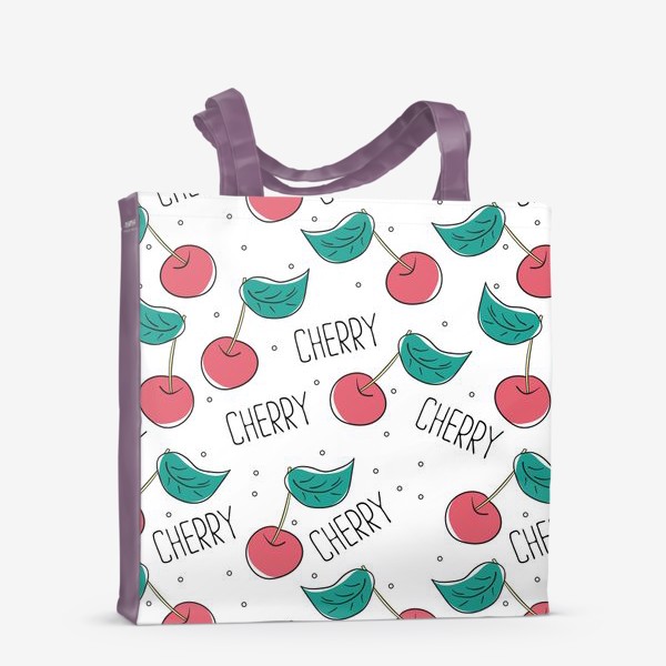 Сумка-шоппер «Вишневый узор - Cherry pattern»