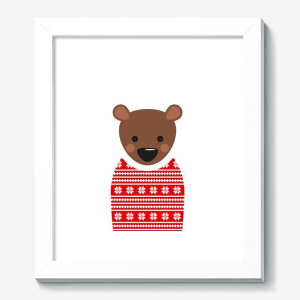 Картина «Новогодний медведь»