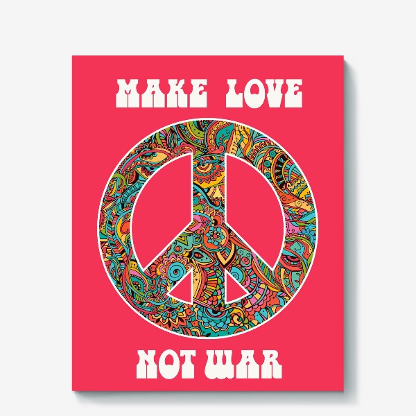 Холст «Make love not war»