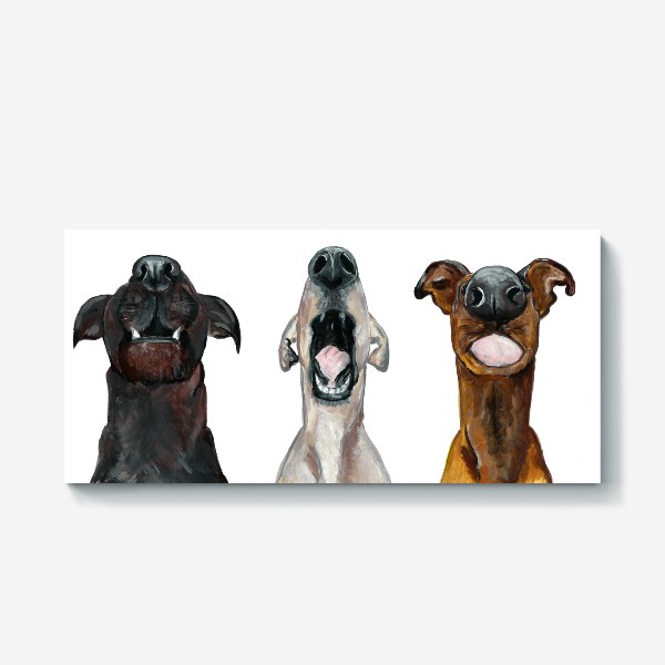 Холст «Трио. Собаки»