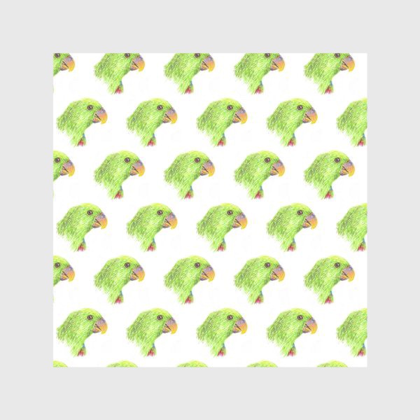 Скатерть «голова зеленого попугая, летний принт »
