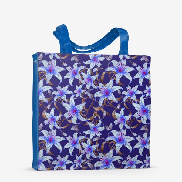 Сумка-шоппер «Синие лилии»
