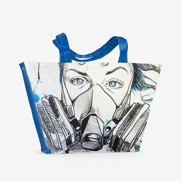 Пляжная сумка «Give me blue air»