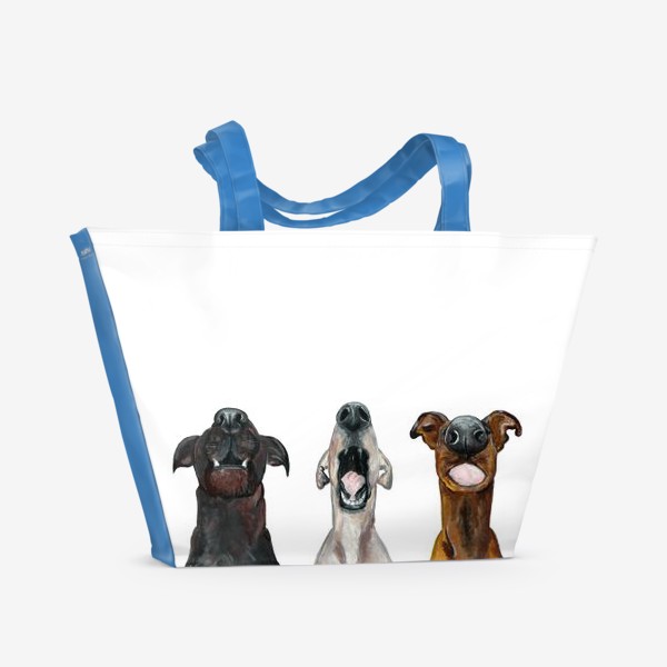 Пляжная сумка «Трио. Собаки»