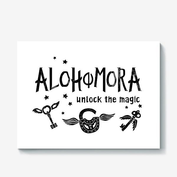 Холст «Alohomora/ Алохомора. Заклинание. »