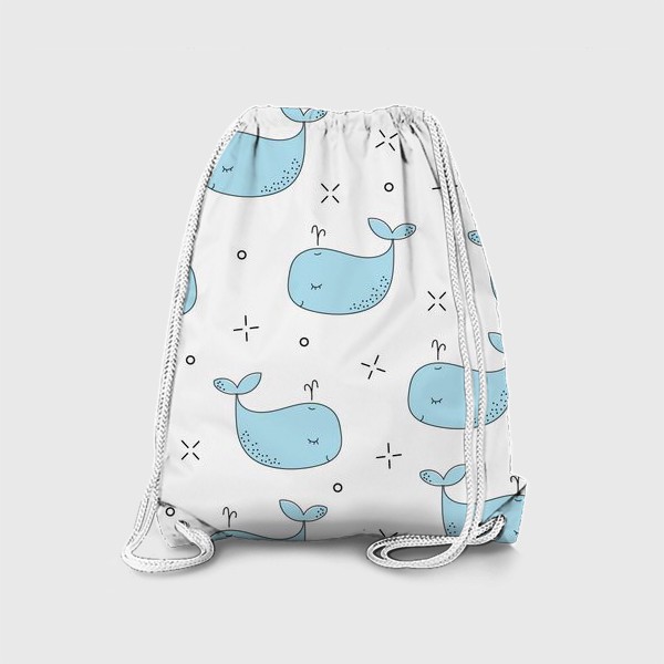 Рюкзак «Милые киты - Узор»
