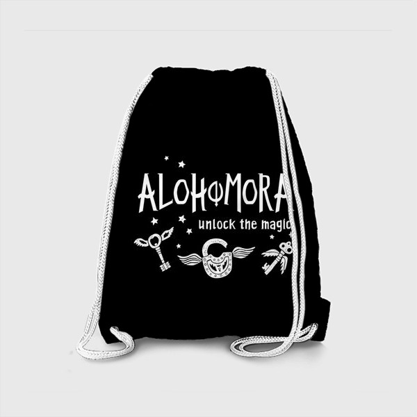 Рюкзак «Alohomora/ Алохомора. Заклинание. Черный фон»