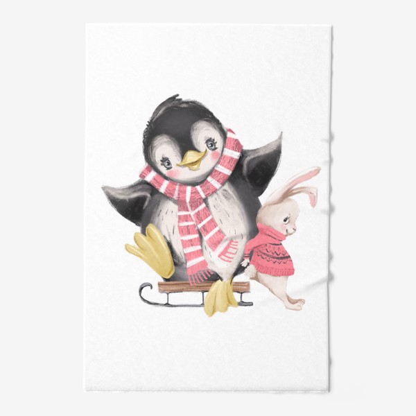 Полотенце «Новый год и Рождество, Пингвин»