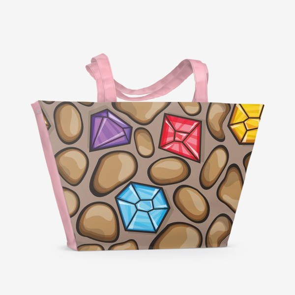 Пляжная сумка «Клад под землей - Камни и кристаллы»