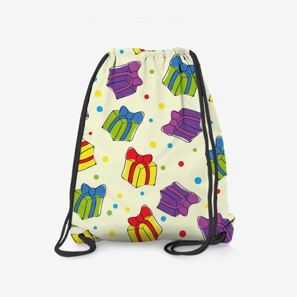 Рюкзак «Разноцветные подарки - Праздничный узор»