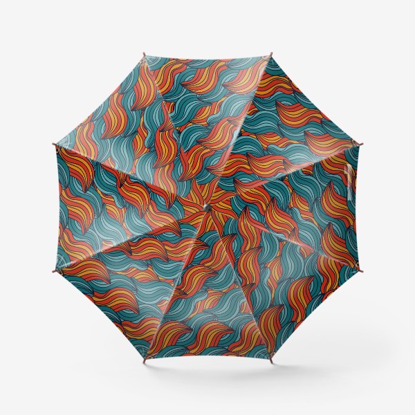 Зонт «Абстракция Цветные волны»