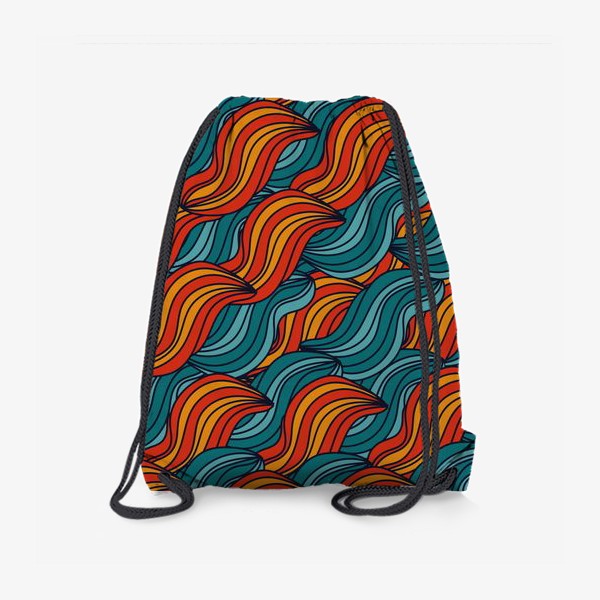 Рюкзак «Абстракция Цветные волны»