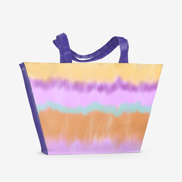 Пляжная сумка «Пастельные расплывчатые полоски »