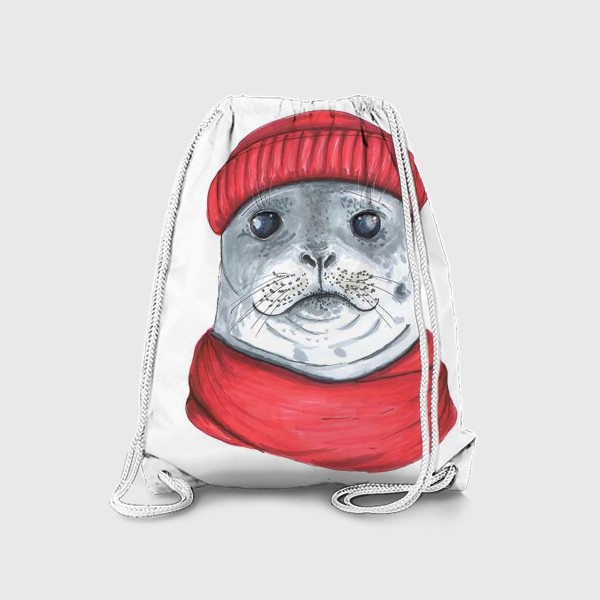 Рюкзак «Тюлень в шапке и шарфе»