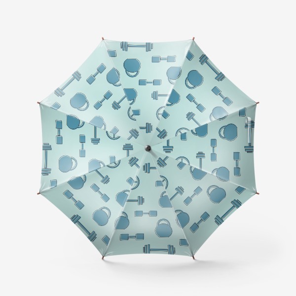 Зонт «Спортивный узор на голубом»