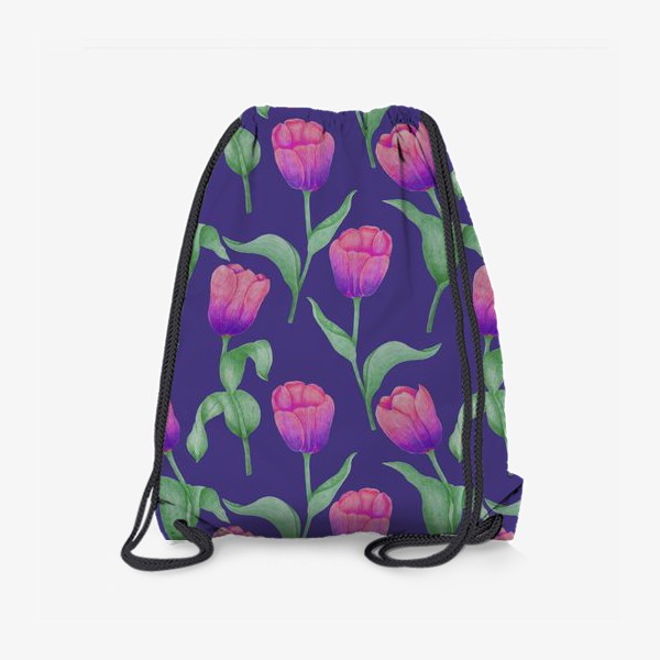 Рюкзак «Тюльпаны на фиолетовом фоне»