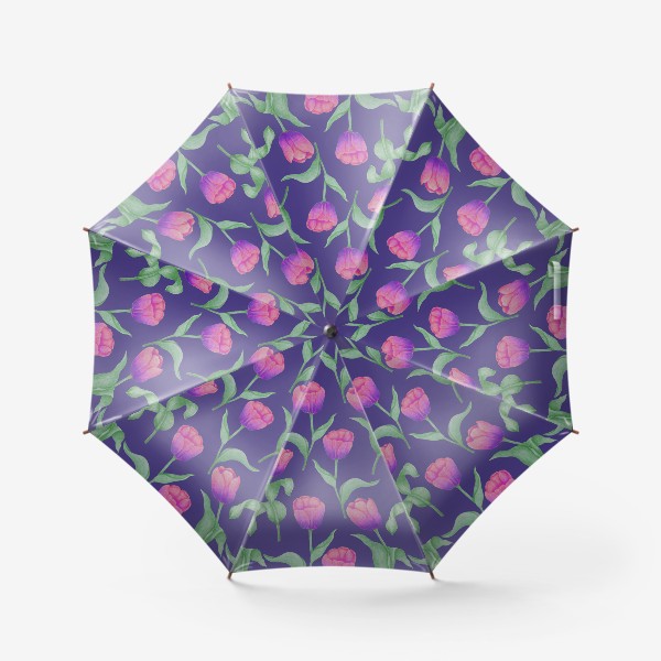 Зонт «Тюльпаны на фиолетовом фоне»