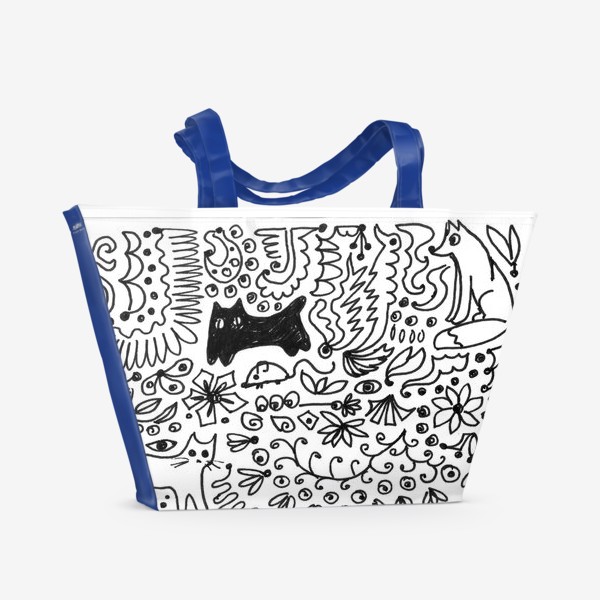 Пляжная сумка &laquo;Чёрный кот и все-все-все&raquo;