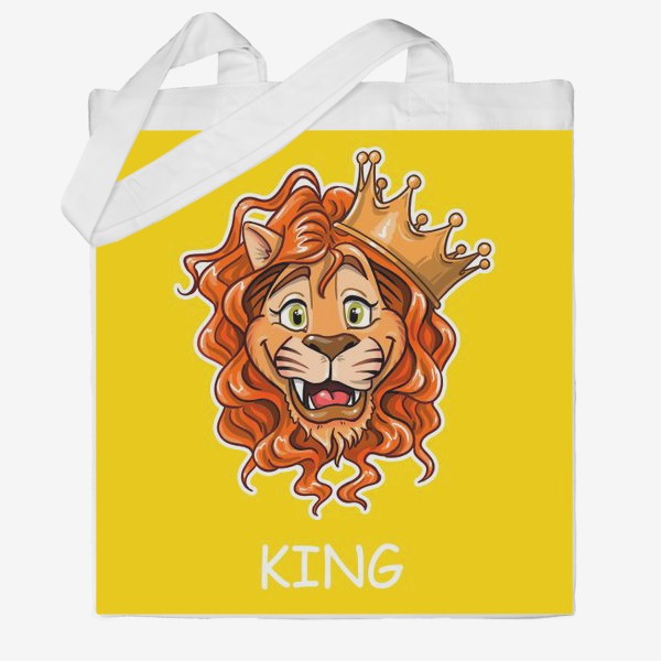 Сумка хб «король лев, подойдет как для рыжих, так и родившихся под знаком зодиака Лев»