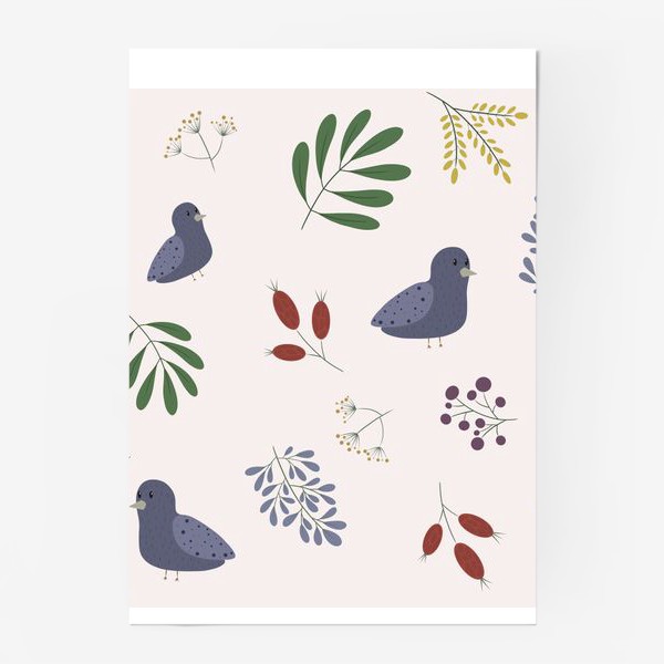 Постер «лесные птички»
