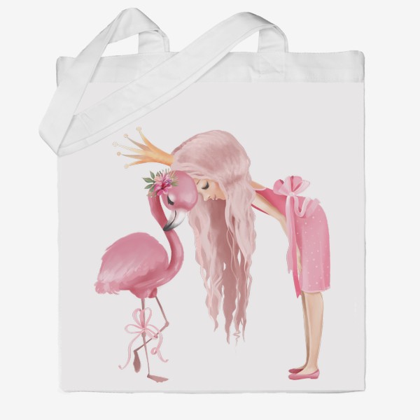 Сумка хб «Принцесса с Фламинго»